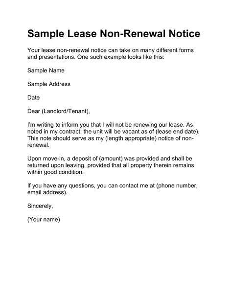 Not Renewing Lease Letter (How to Write + Templates).